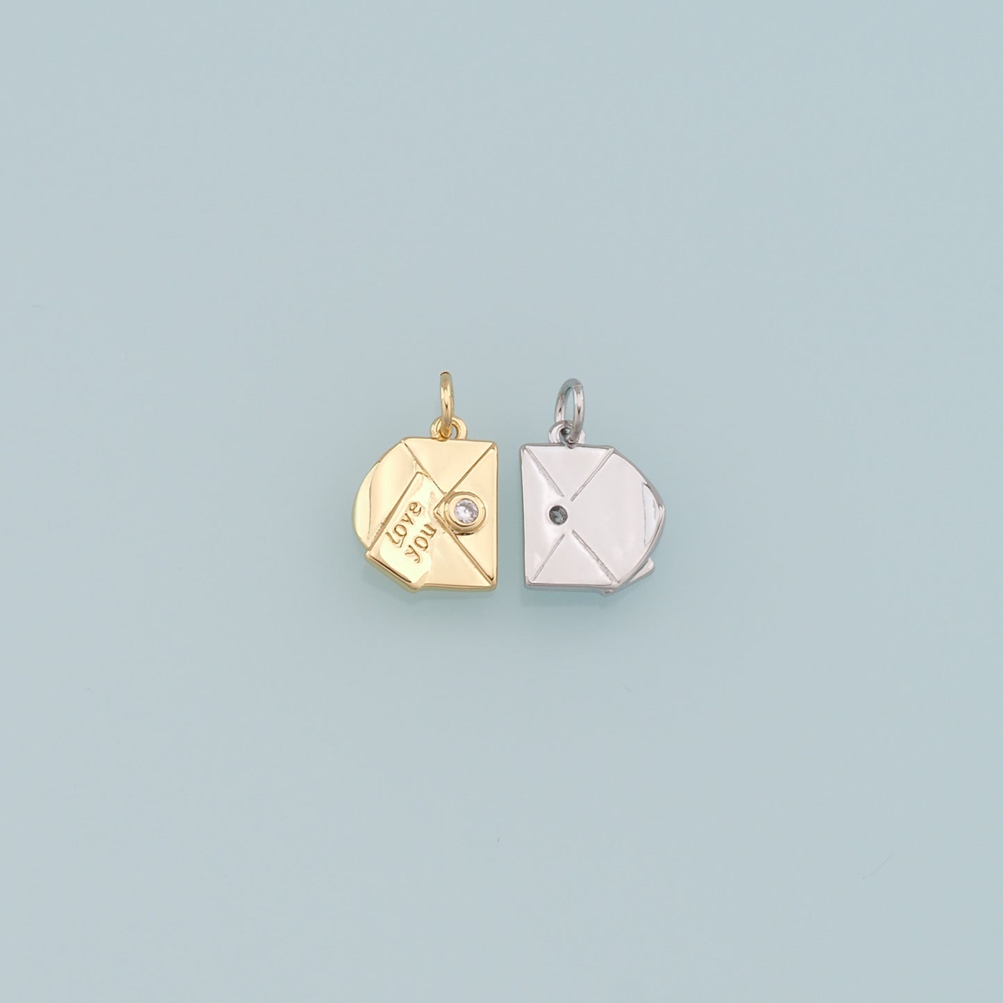 Gold Letter Charms,18K Gold Filled Love Pendant,Cute Letter Charm Bracelet Necklace for DIY Jewelry Making Supply