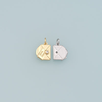 Gold Letter Charms,18K Gold Filled Love Pendant,Cute Letter Charm Bracelet Necklace for DIY Jewelry Making Supply
