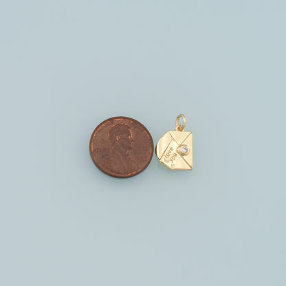 Gold Letter Charms,18K Gold Filled Love Pendant,Cute Letter Charm Bracelet Necklace for DIY Jewelry Making Supply