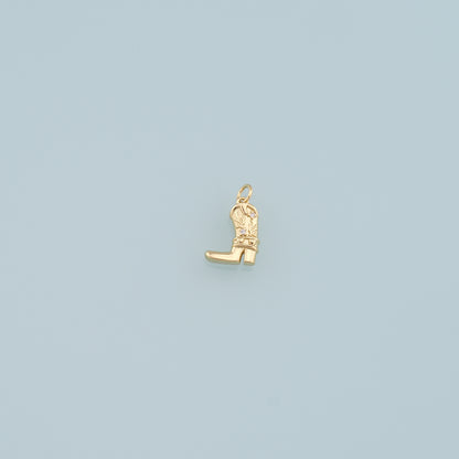 Gold Boots Charms,18K Gold Filled Boots Pendant,Cowboy Boots Charm Bracelet Necklace for DIY Jewelry Making Supply
