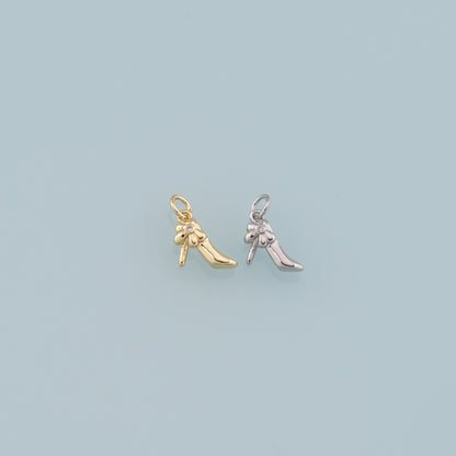 Gold High Heel Charms,18K Gold Filled High Heel Pendant,Stiletto Heels Charm Bracelet Necklace for DIY Jewelry Making Supply