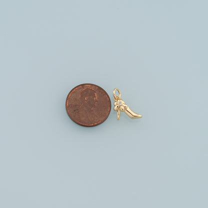 Gold High Heel Charms,18K Gold Filled High Heel Pendant,Stiletto Heels Charm Bracelet Necklace for DIY Jewelry Making Supply