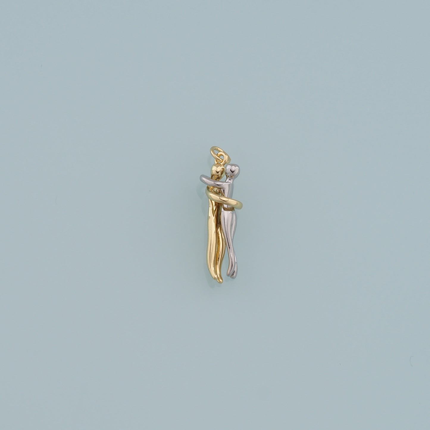 Hugging Couple Charms,18K Gold Filled Dancing Hugging Pendant,Soulmate Charm Bracelet Necklace for DIY Jewelry Making Supply