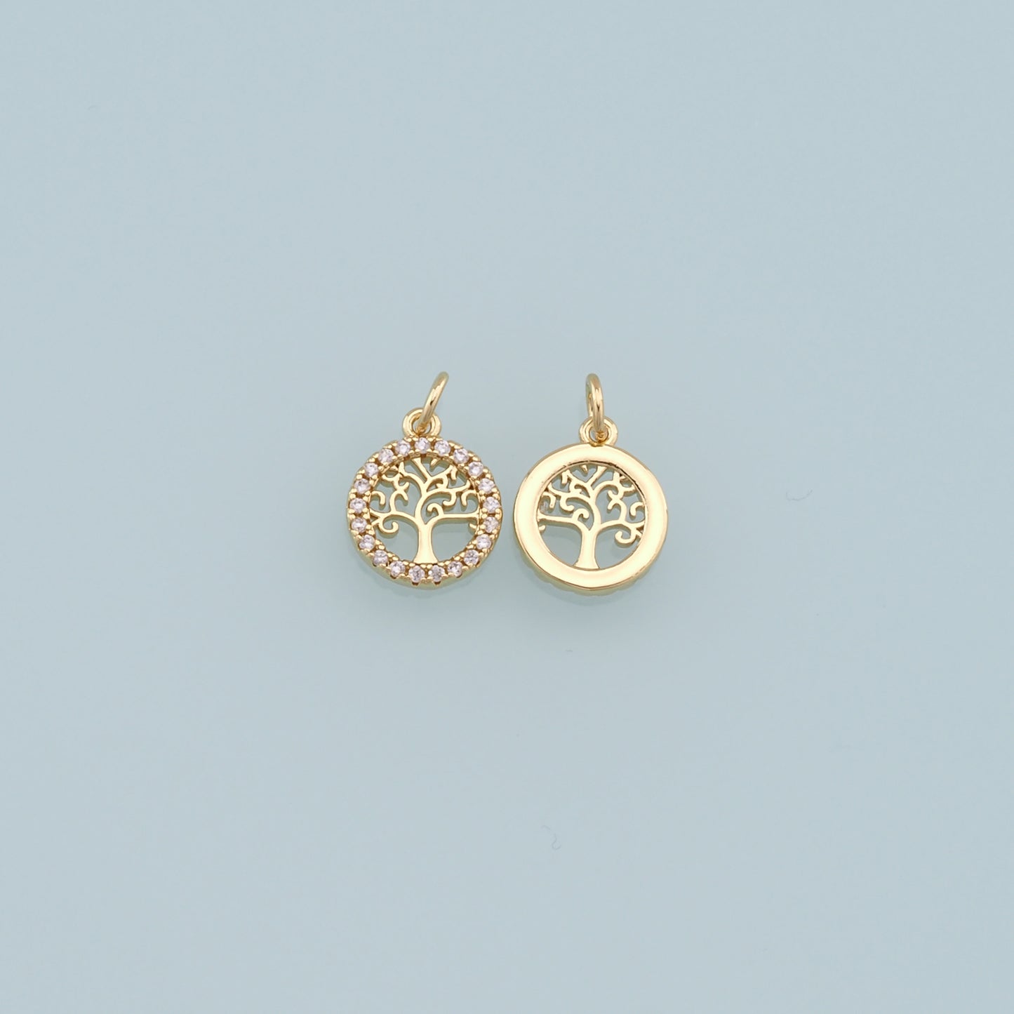 Gold tree of Life Charms,18K Gold Filled tree of Life Pendant,Silver tree of Life Charm Bracelet Necklace for DIY Jewelry Making Supply