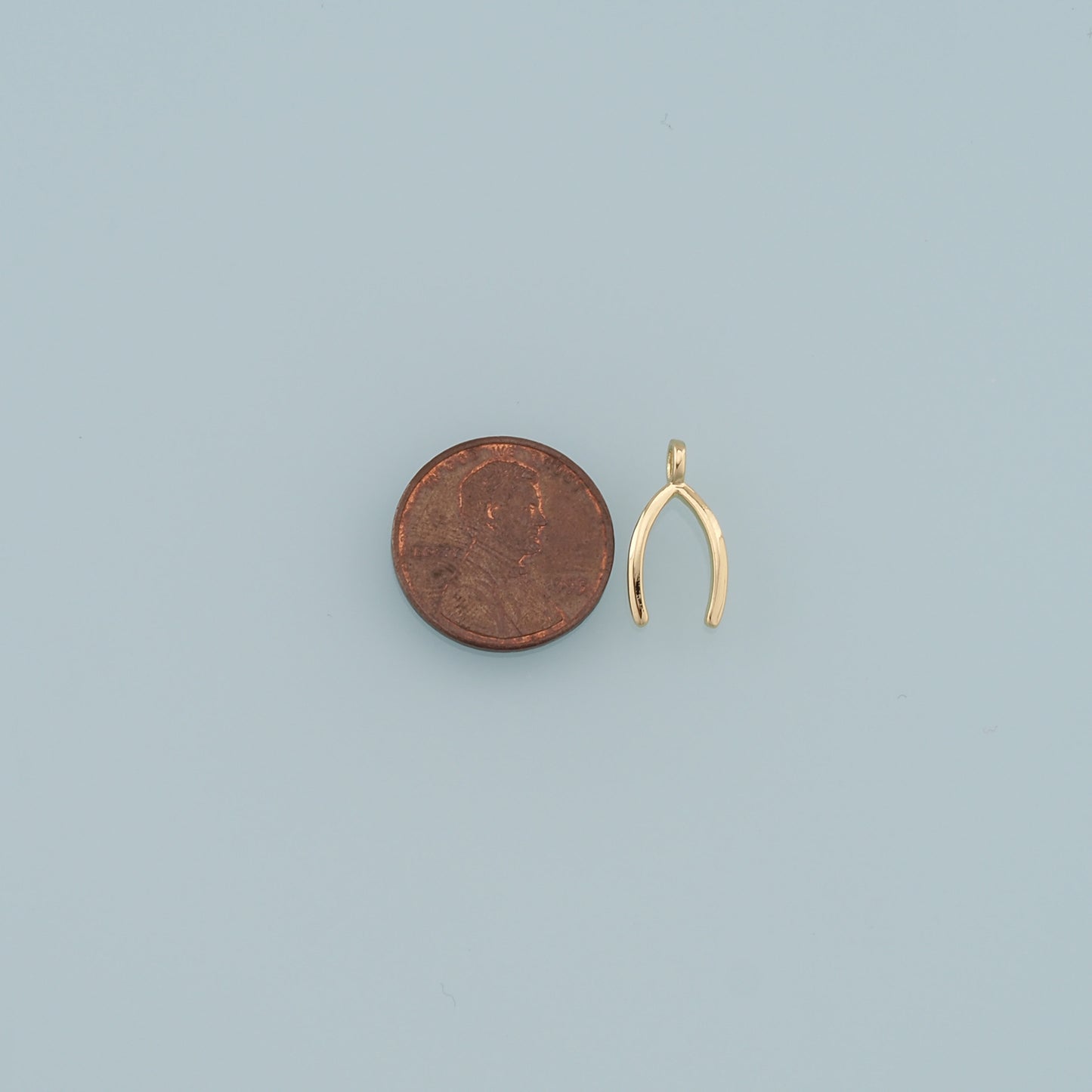 Gold Wishbone Charms,18K Gold Filled Wishbone Pendant,Wishbone cross Charm Bracelet Necklace for DIY Jewelry Making Supply