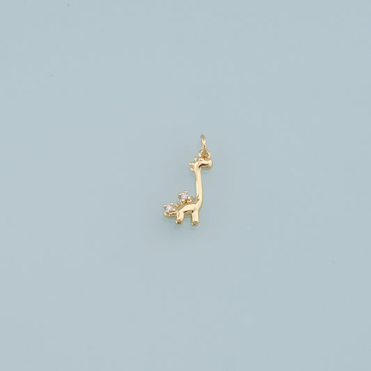 Cute Giraffe Charms,18K Gold Filled Enamel Giraffe Pendant,Kawaii Charm Bracelet Necklace for DIY Jewelry Making Supply