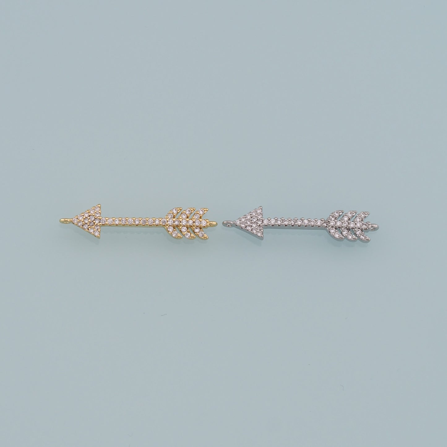 Gold Arrow Charms,18K Gold Filled Arrow Pendant,Arrow Charm Bracelet Necklace for DIY Jewelry Making Supply