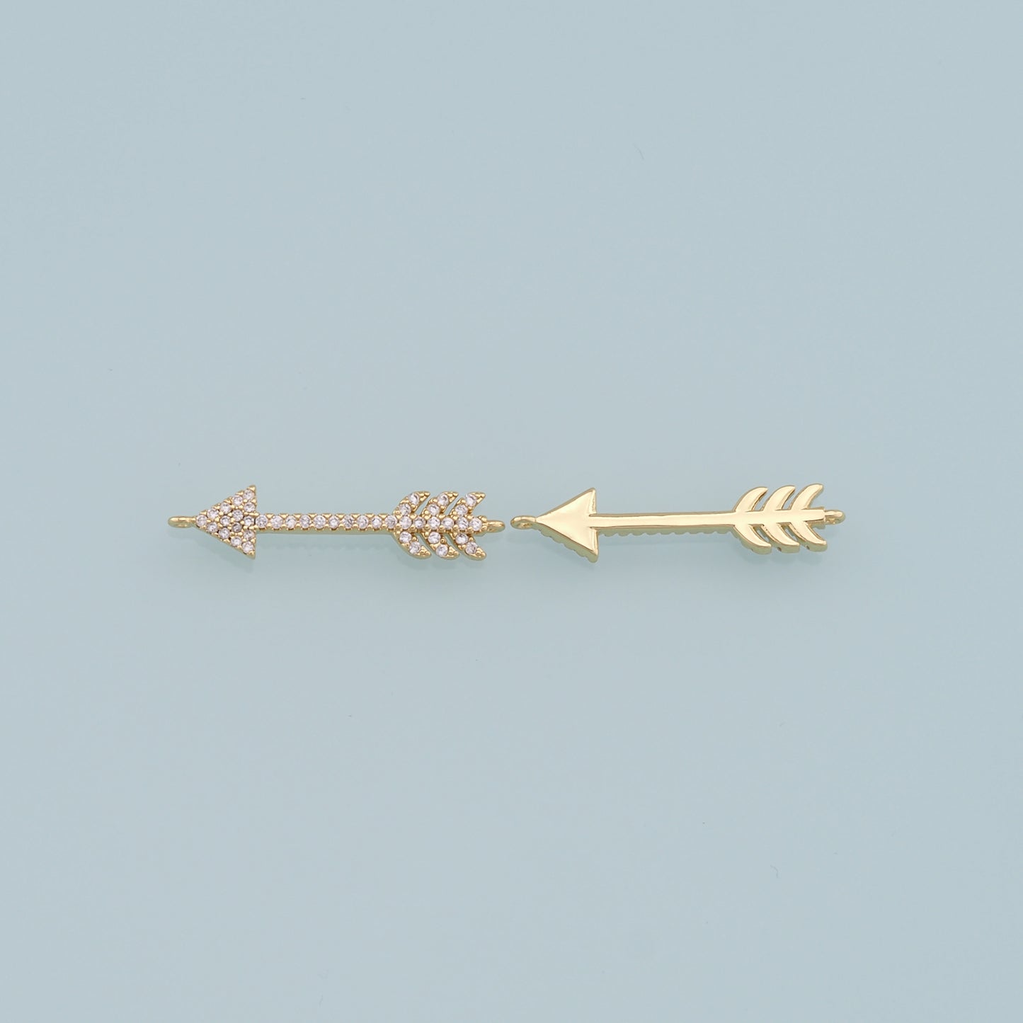Gold Arrow Charms,18K Gold Filled Arrow Pendant,Arrow Charm Bracelet Necklace for DIY Jewelry Making Supply