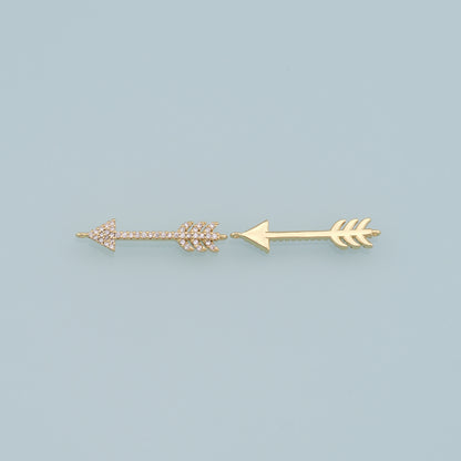 Gold Arrow Charms,18K Gold Filled Arrow Pendant,Arrow Charm Bracelet Necklace for DIY Jewelry Making Supply
