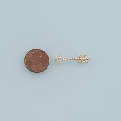 Gold Arrow Charms,18K Gold Filled Arrow Pendant,Arrow Charm Bracelet Necklace for DIY Jewelry Making Supply