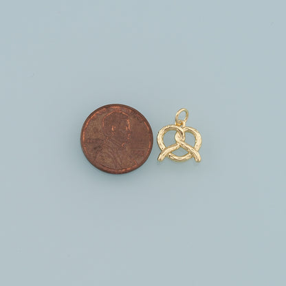 Gold Heart Charms,18K Gold Filled Heart Pendant,Heart Charm Bracelet Necklace for DIY Jewelry Making Supply