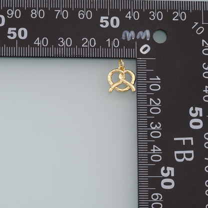 Gold Heart Charms,18K Gold Filled Heart Pendant,Heart Charm Bracelet Necklace for DIY Jewelry Making Supply
