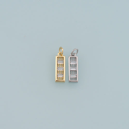 Gold Strip Charms,18K Gold Filled Bar Pendant,Bar Charm Bracelet Necklace for DIY Jewelry Making Supply