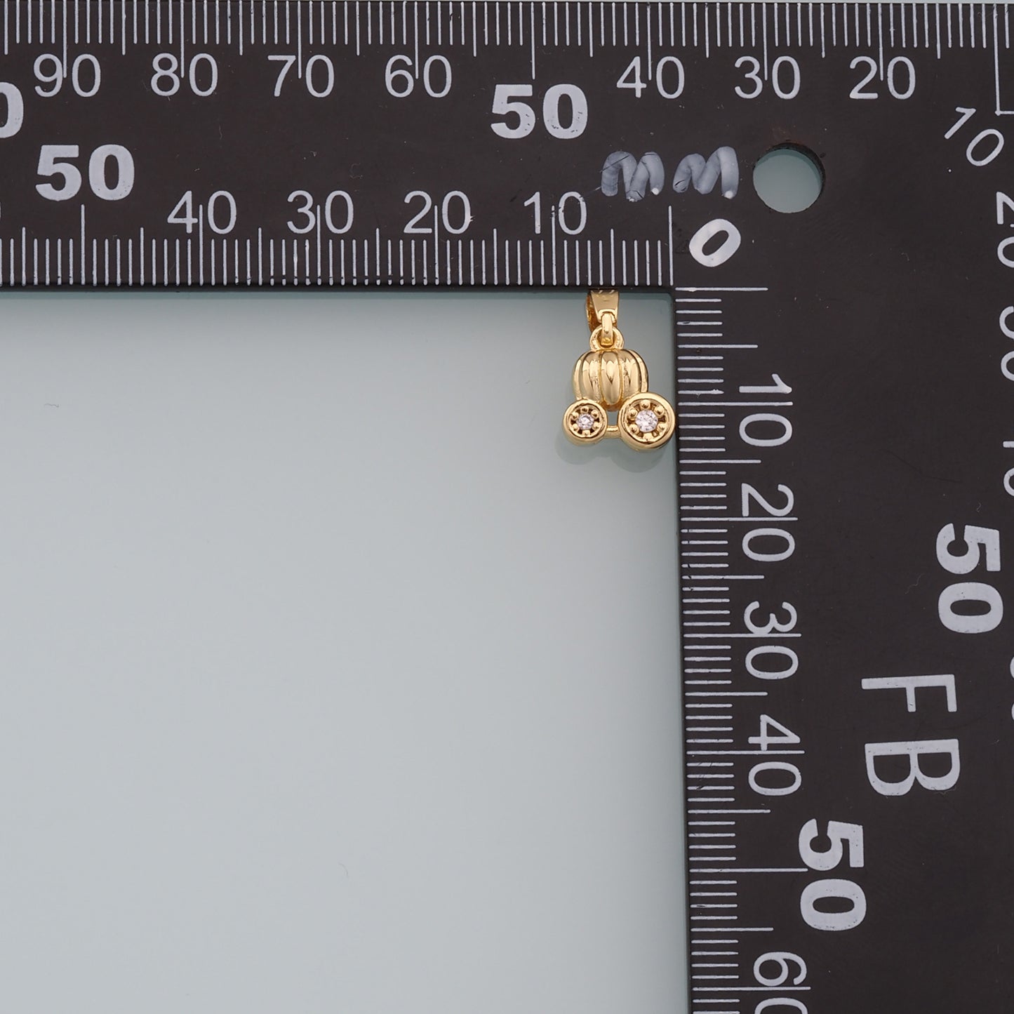 Gold Pumpkin Charms,18K Gold Filled pumpkin cart Pendant,pumpkin cart Charm Bracelet Necklace for DIY Jewelry Making Supply