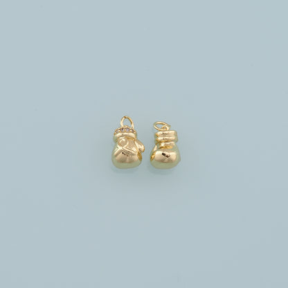 Gold Gloves Charms,18K Gold Filled Gloves Pendant,Gloves Charm Bracelet Necklace for DIY Jewelry Making Supply