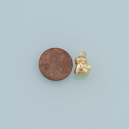 Gold Gloves Charms,18K Gold Filled Gloves Pendant,Gloves Charm Bracelet Necklace for DIY Jewelry Making Supply