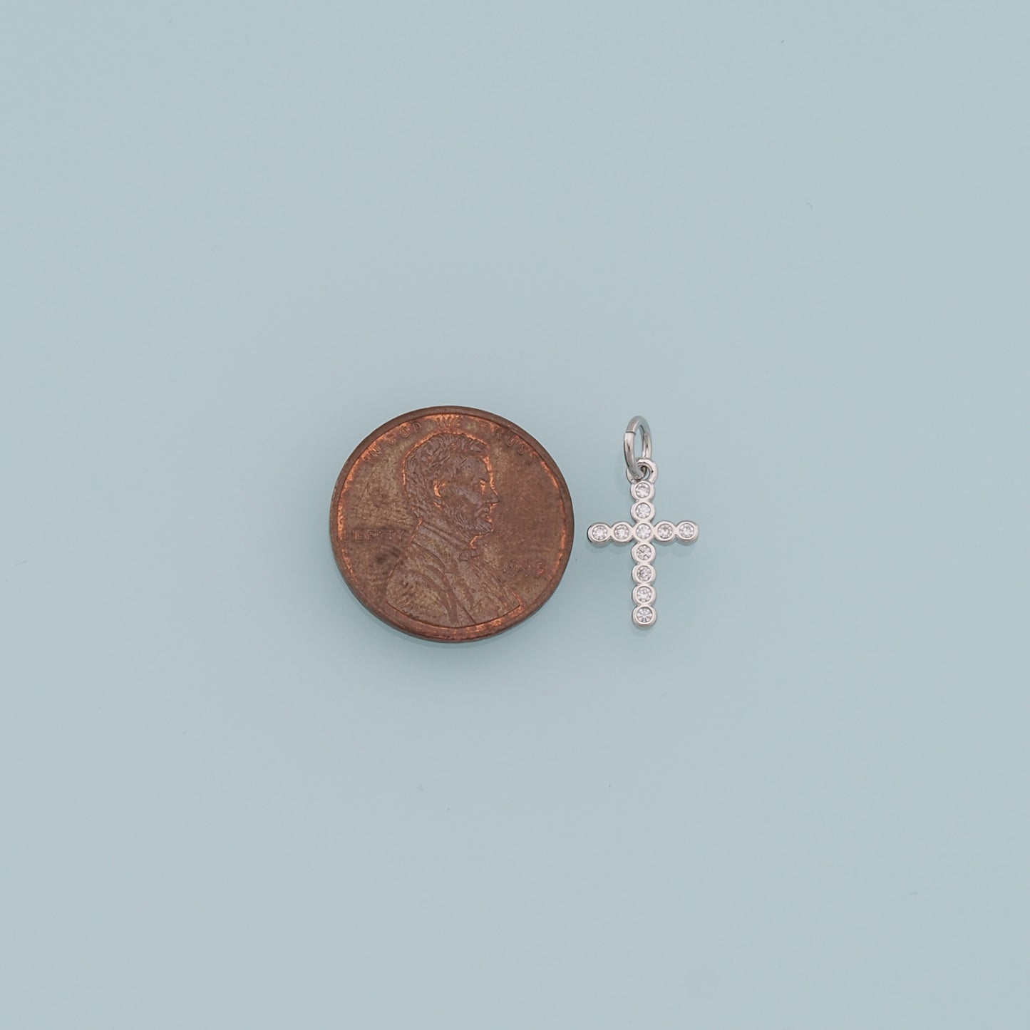 Gold Cross Charms,18K Gold Filled Cross Pendant,CZ Cross Charm Bracelet Necklace for DIY Jewelry Making Supply