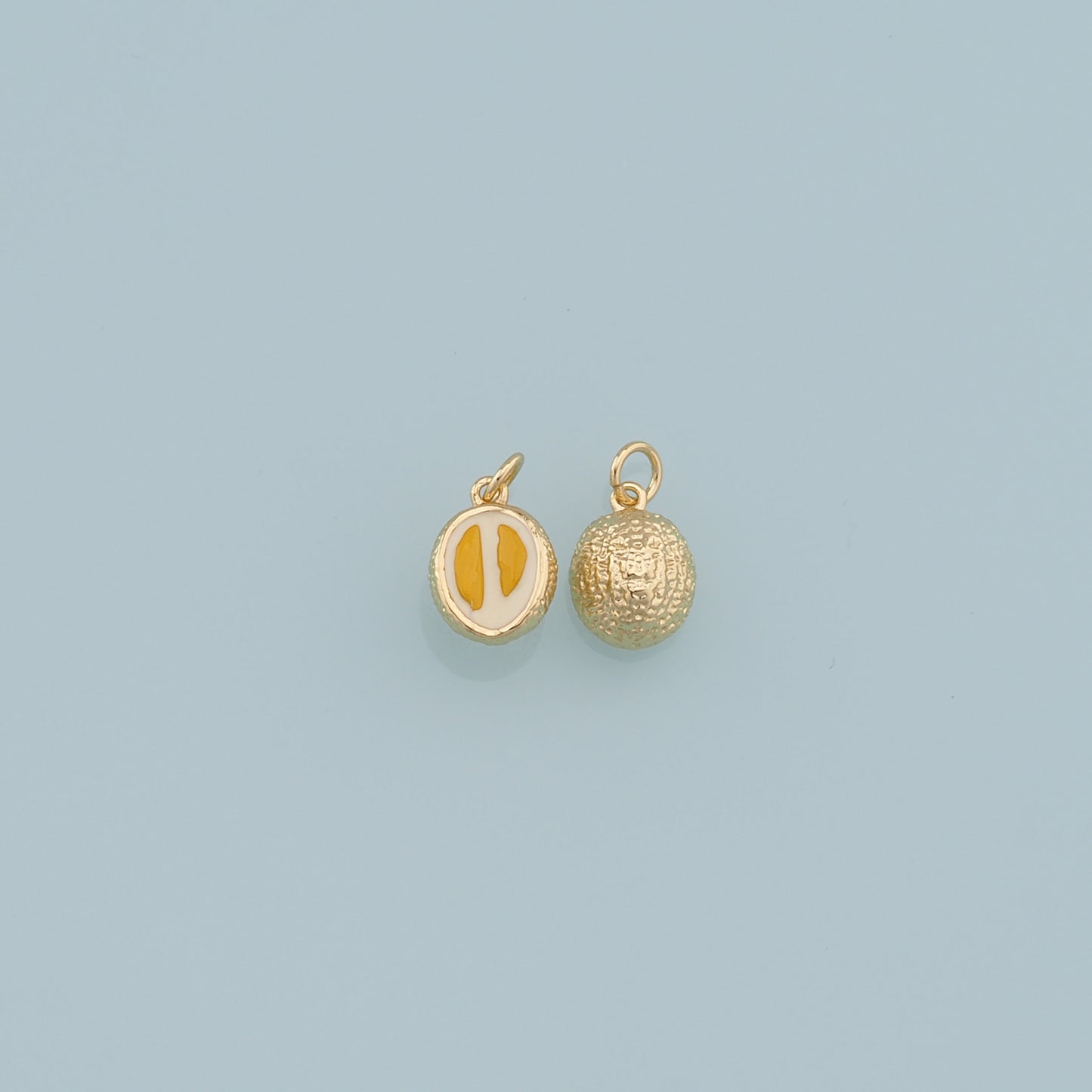 Gold Durian Charms,18K Gold Filled durian Pendant,Fruit Charm Bracelet Necklace for DIY Jewelry Making Supply
