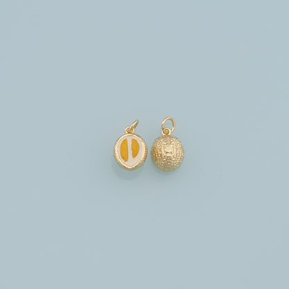 Gold Durian Charms,18K Gold Filled durian Pendant,Fruit Charm Bracelet Necklace for DIY Jewelry Making Supply