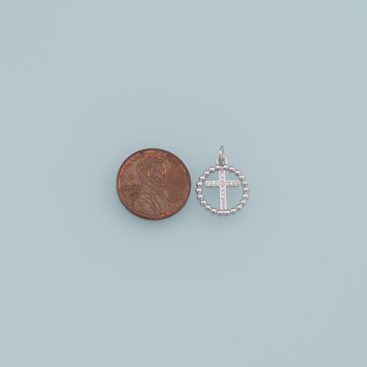 Gold Cross Charms,18K Gold Filled Cross Pendant,CZ Cross Charm Bracelet Necklace for DIY Jewelry Making Supply