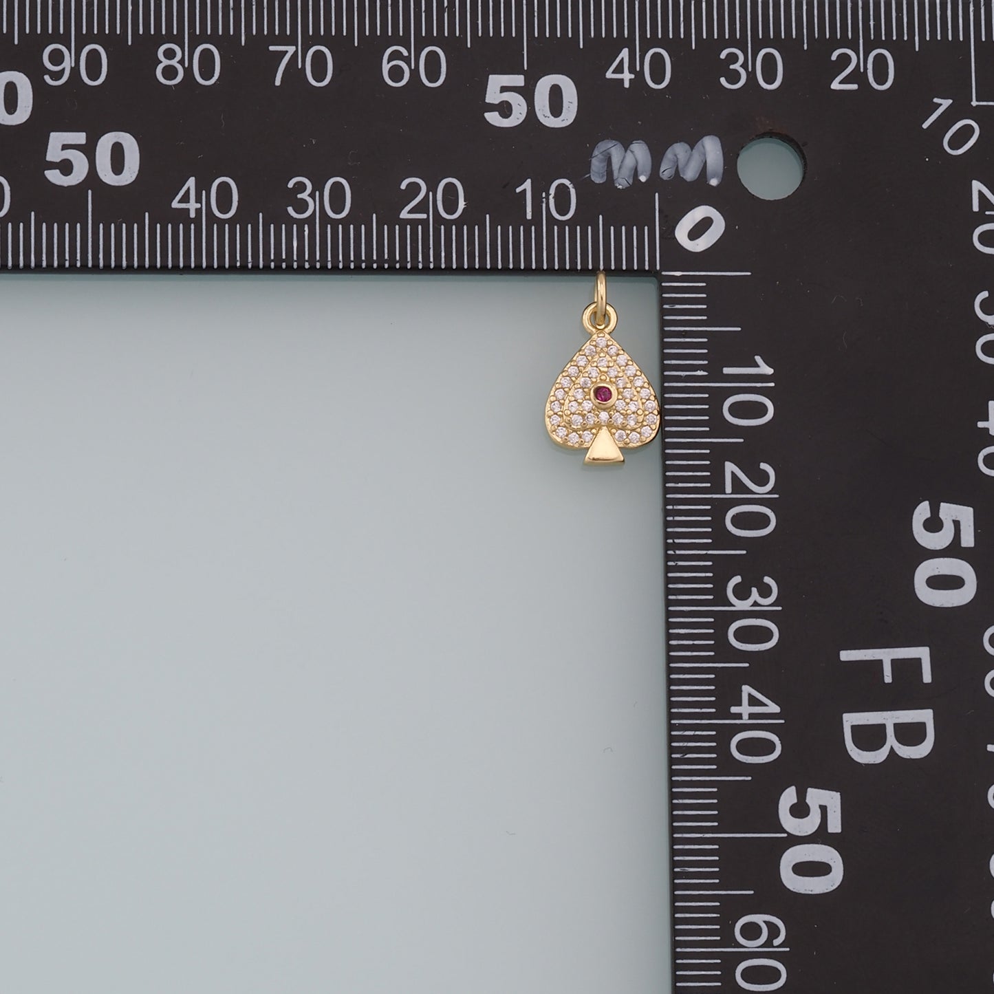 Gold Poker Beads Charms,18K Gold Filled Poker Pendant,Silver Poker Charm Bracelet Necklace for DIY Jewelry Making Supply