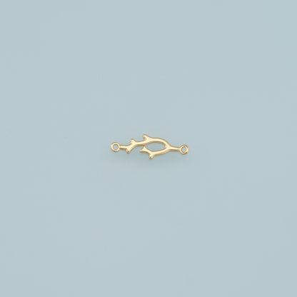 Gold Branches Charms,18K Gold Filled Branches Pendant,Branches Charm Bracelet Necklace for DIY Jewelry Making Supply