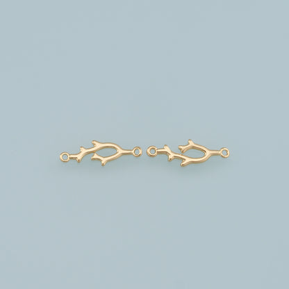 Gold Branches Charms,18K Gold Filled Branches Pendant,Branches Charm Bracelet Necklace for DIY Jewelry Making Supply