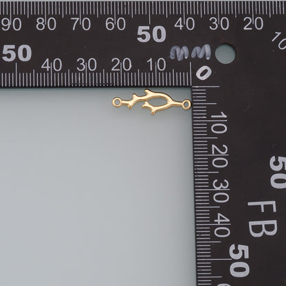 Gold Branches Charms,18K Gold Filled Branches Pendant,Branches Charm Bracelet Necklace for DIY Jewelry Making Supply