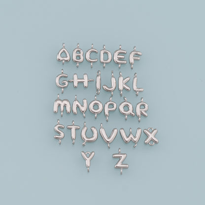 Gold letter Charms,18K Gold Filled letter Pendant,initial Charm Bracelet Necklace for DIY Jewelry Making Supply