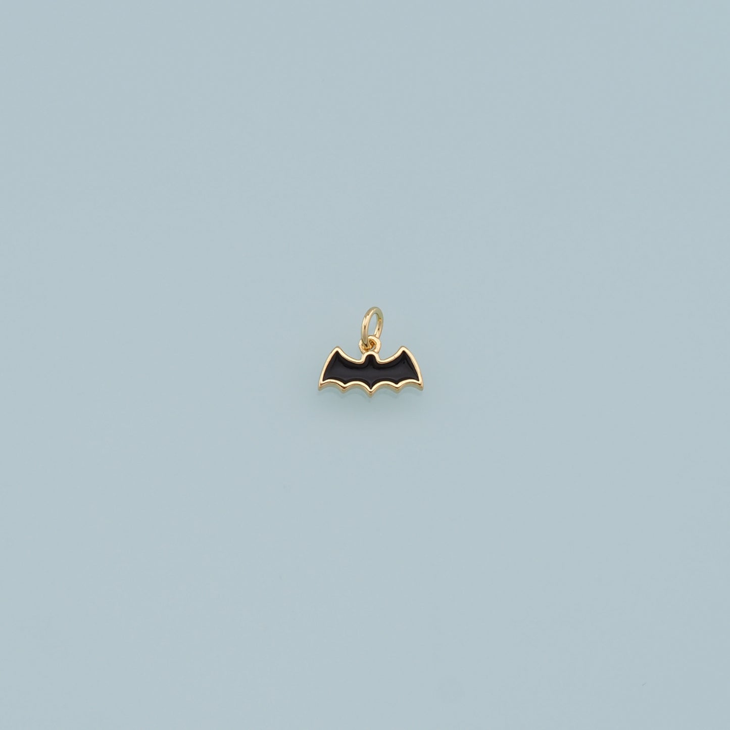 Gold bat Charms,18K Gold Filled bat Pendant,Black bat Charm Bracelet Necklace for DIY Jewelry Making Supply