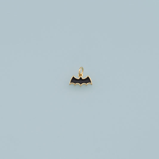 Gold bat Charms,18K Gold Filled bat Pendant,Black bat Charm Bracelet Necklace for DIY Jewelry Making Supply