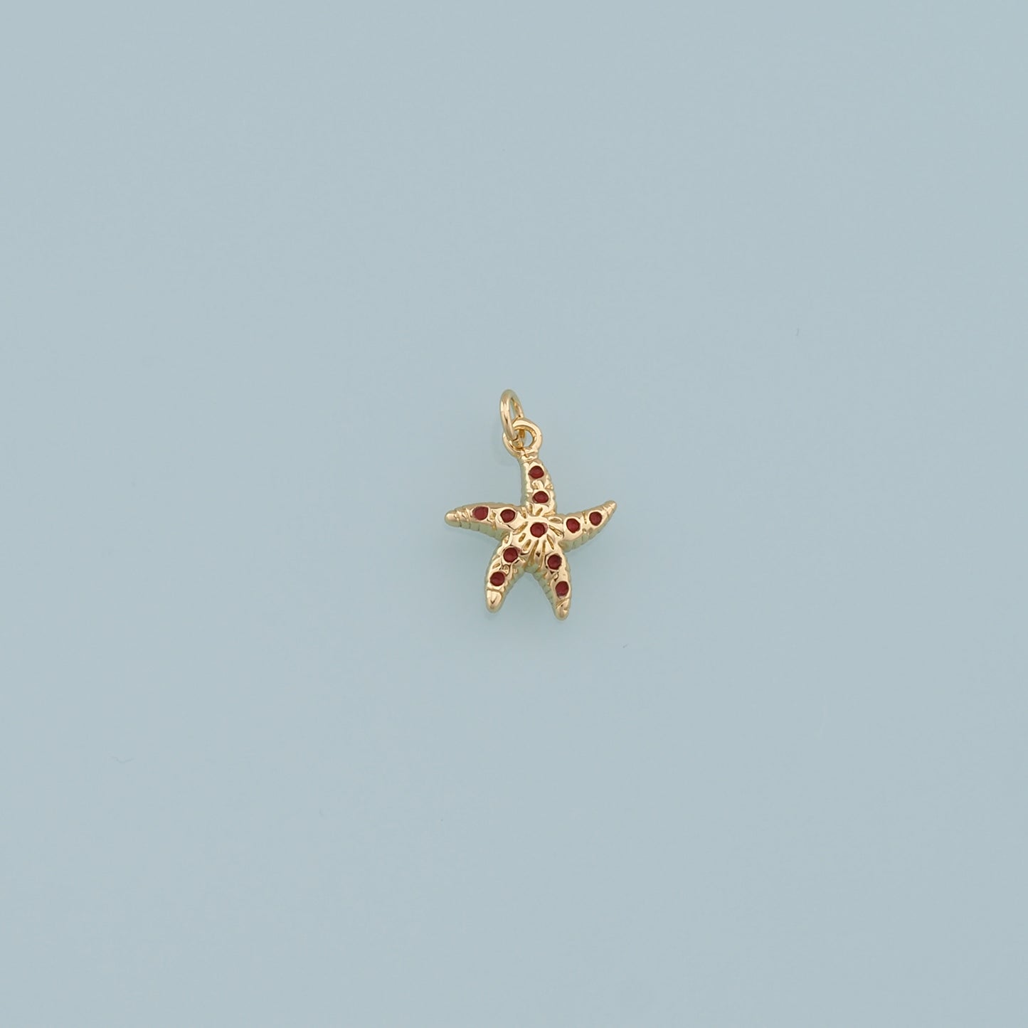 Gold Starfish Charms,18K Gold Filled Sea Star Pendant,Starfish Charm Bracelet Necklace for DIY Jewelry Making Supply