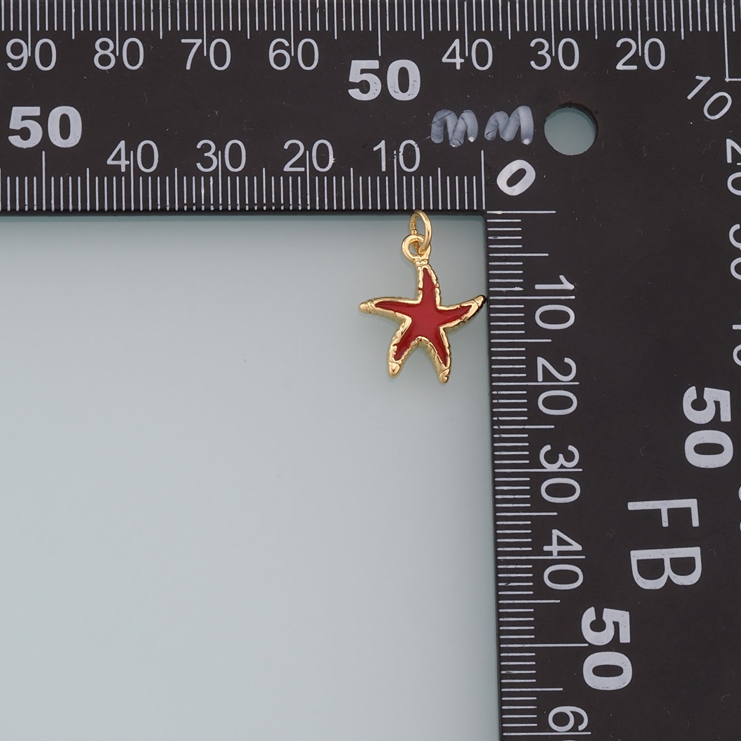 Gold Starfish Charms,18K Gold Filled Sea Star Pendant,Starfish Charm Bracelet Necklace for DIY Jewelry Making Supply