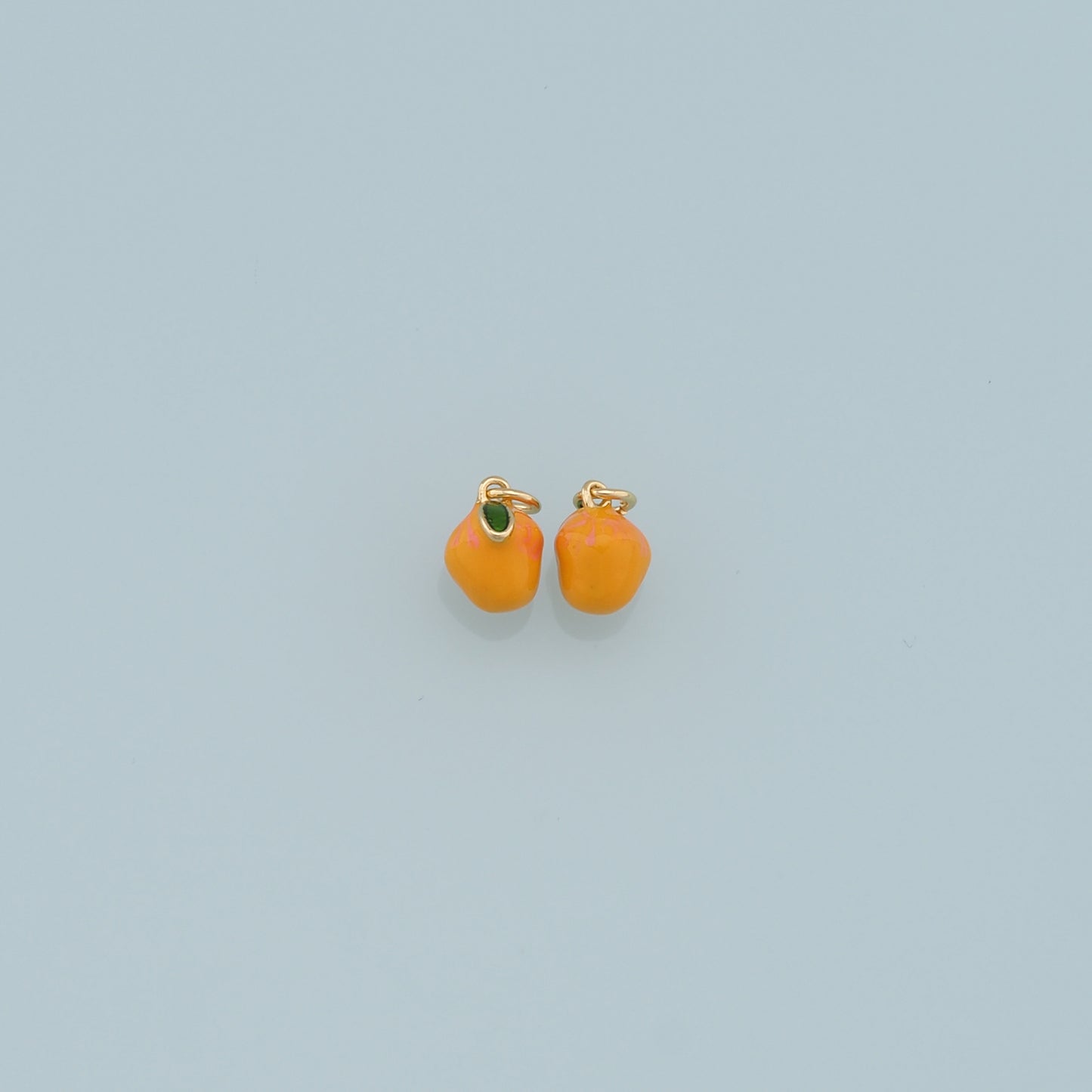 Gold Bell Pepper Charms,18K Gold Filled Enamel Bell Pepper Pendant,Kawaii Charm Bracelet Necklace for DIY Jewelry Making Supply