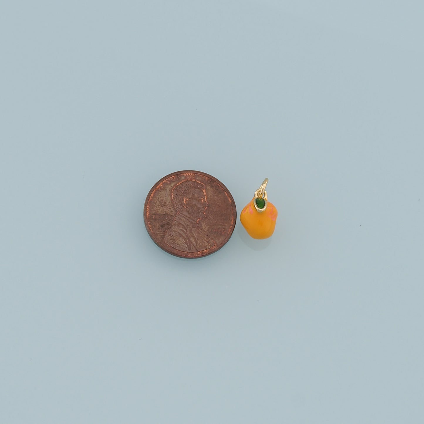 Gold Bell Pepper Charms,18K Gold Filled Enamel Bell Pepper Pendant,Kawaii Charm Bracelet Necklace for DIY Jewelry Making Supply