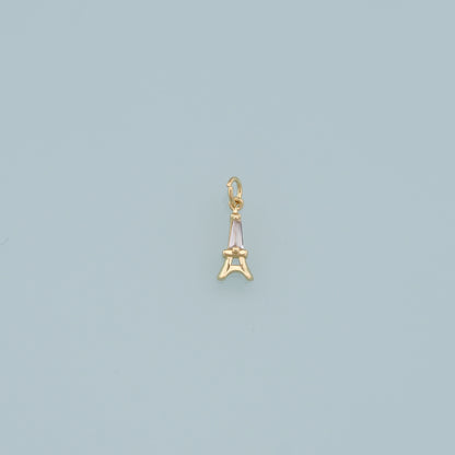 Gold Eiffel tower Charms,18K Gold Filled Eiffel tower pendant,Eiffel tower Charm Bracelet Necklace for DIY Jewelry Making Supply