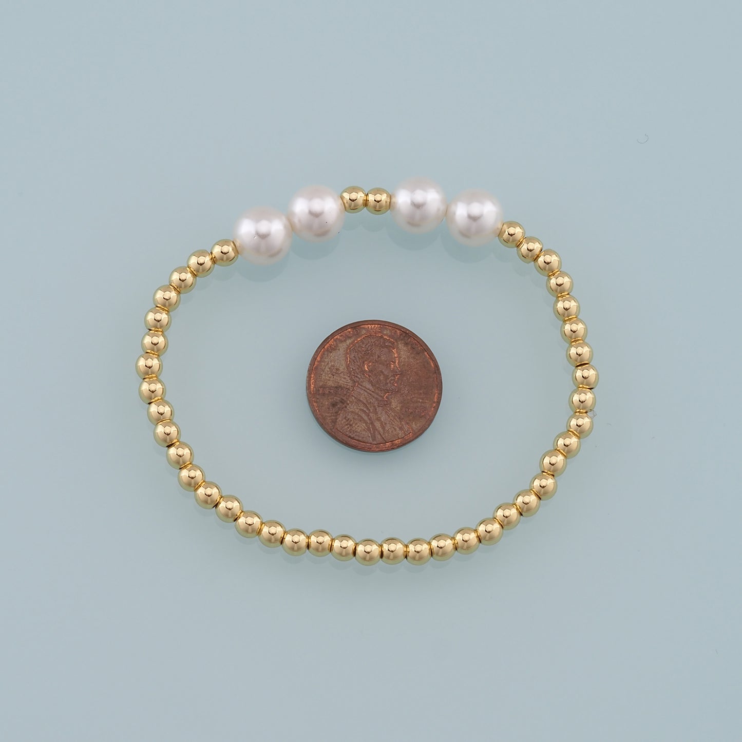 Gold Beaded Bracelet,18K Gold Filled Pearl Bracelet,Half-finished Adjustable Bracelet,Semi Finished Bracelets,Bracelets for Jewelry Making