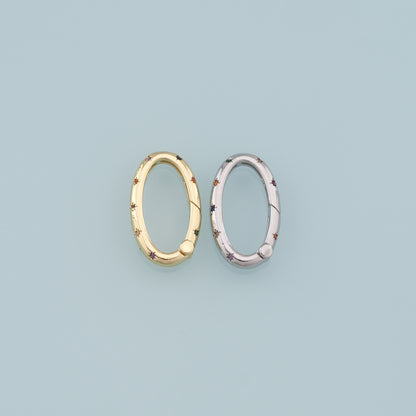 18K Gold Filled Oval Carabiner Clasp,Buckle Clasp,Carabiner Screw Clasp,Turnbuckle,for DIY Jewelry