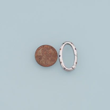 18K Gold Filled Oval Carabiner Clasp,Buckle Clasp,Carabiner Screw Clasp,Turnbuckle,for DIY Jewelry