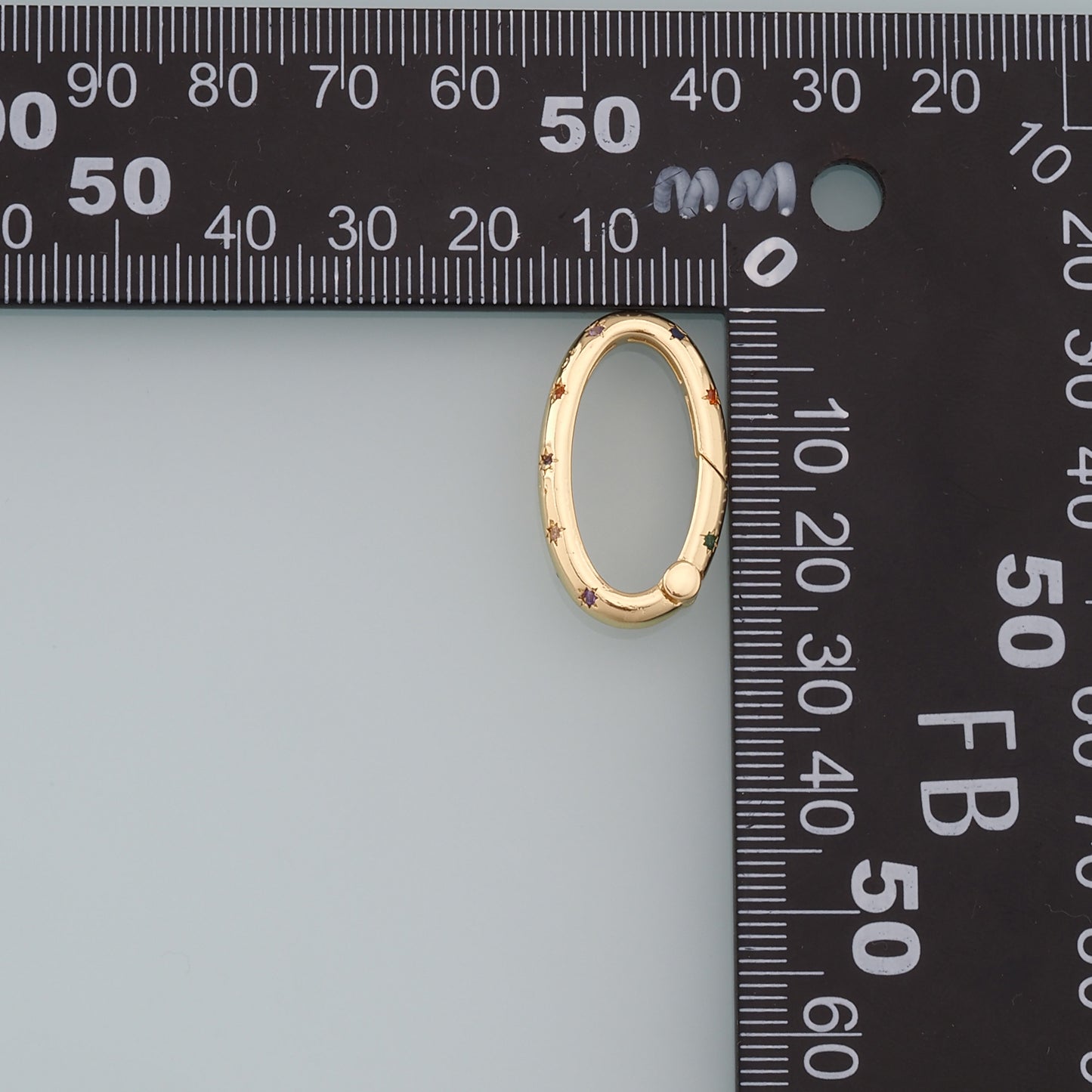 18K Gold Filled Oval Carabiner Clasp,Buckle Clasp,Carabiner Screw Clasp,Turnbuckle,for DIY Jewelry