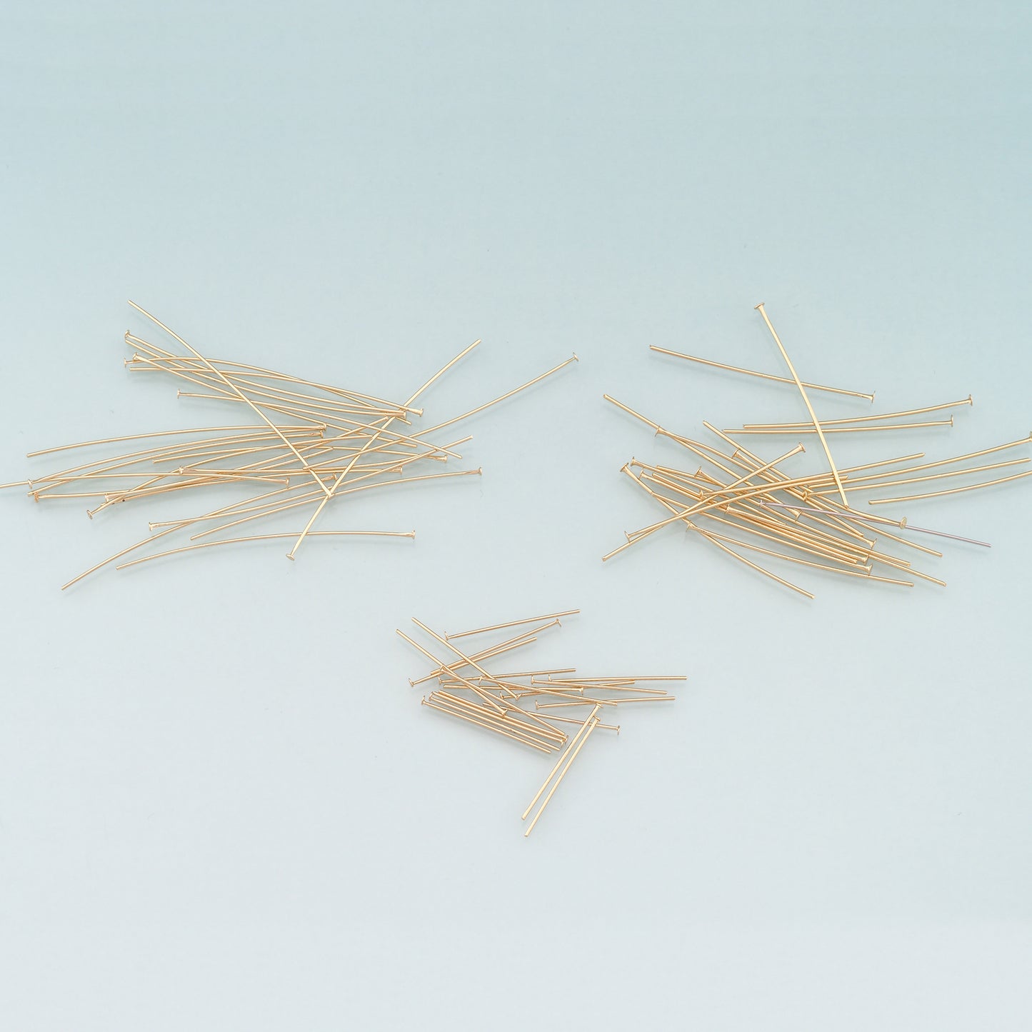 100Pcs 18K Gold Filled Flat Head Pins for DIY Jewelry Making Supply