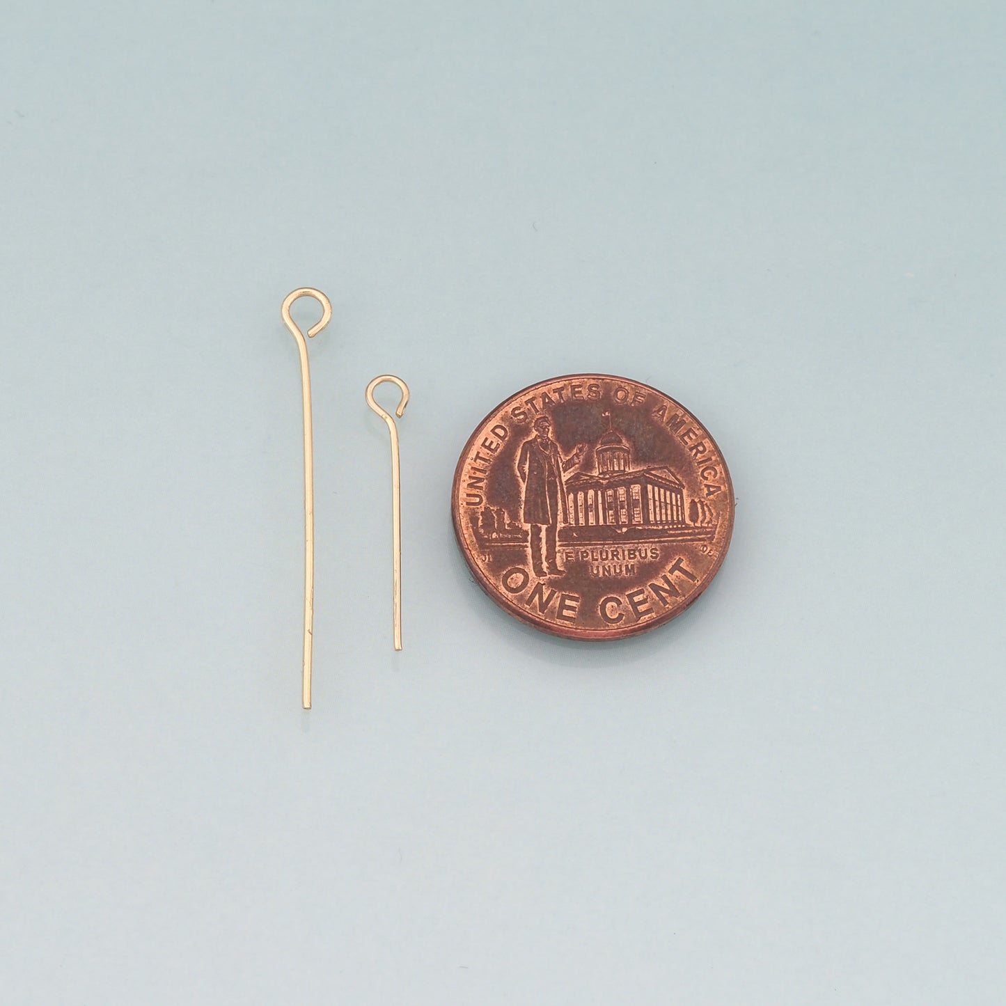 100Pcs 18K Gold Filled Eye Head Pins for DIY Jewelry Making Supply