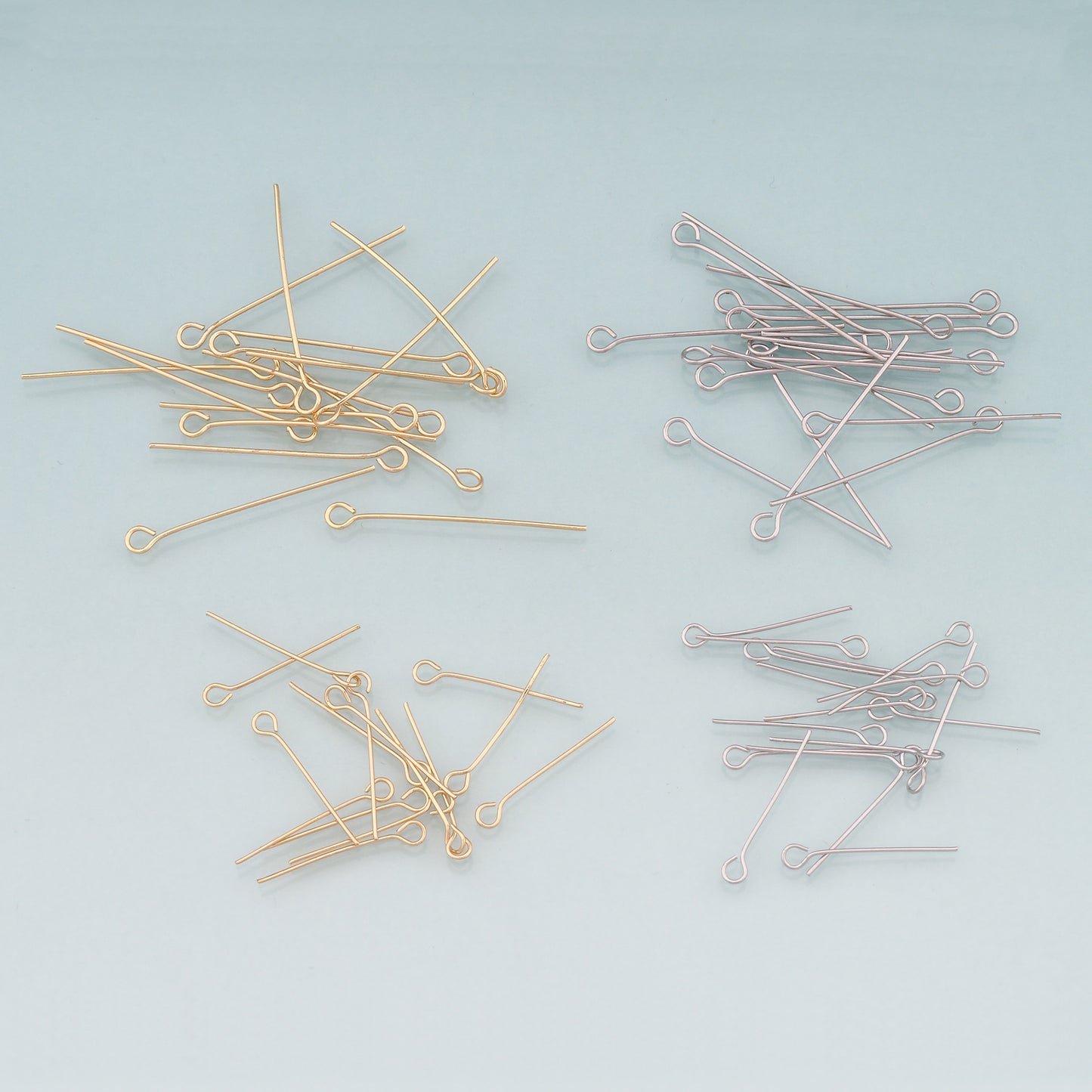 100Pcs 18K Gold Filled Eye Head Pins for DIY Jewelry Making Supply