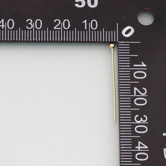 100Pcs 18K Gold Filled Ball Head Pins for DIY Jewelry Making Supply
