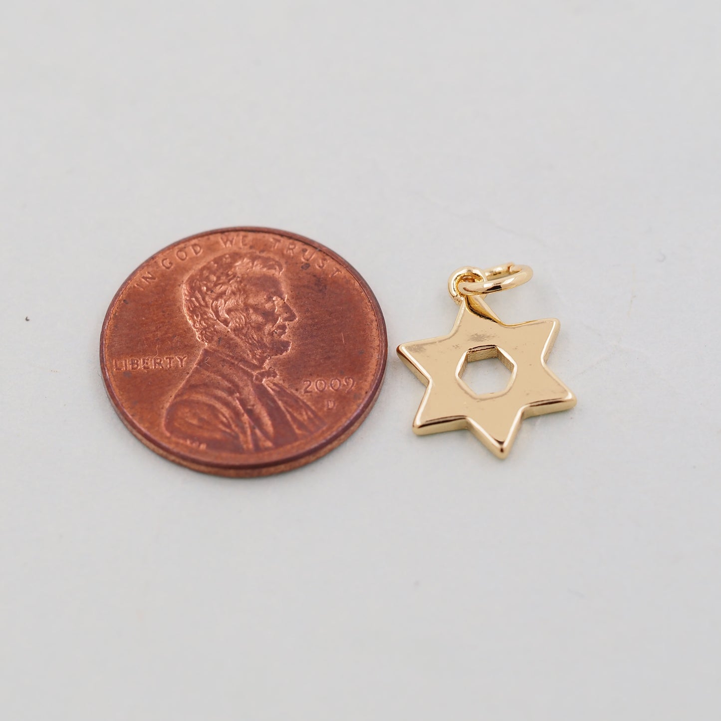Gold Star of David Pendant,18K Gold Filled Star of David,Silver Star of David Bracelet Necklace for DIY Jewelry Making Supply
