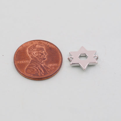 Gold Star of David Pendant,18K Gold Filled Star of David,Silver Star of David Bracelet Necklace for DIY Jewelry Making Supply