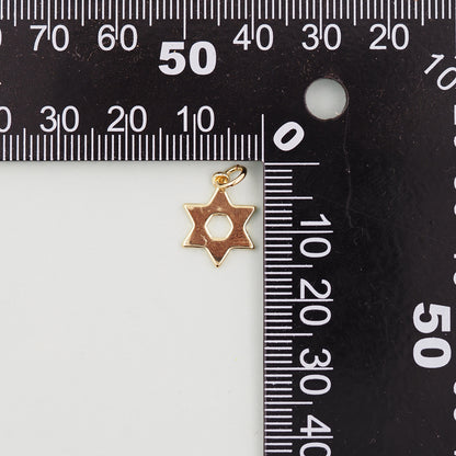 Gold Star of David Pendant,18K Gold Filled Star of David,Silver Star of David Bracelet Necklace for DIY Jewelry Making Supply