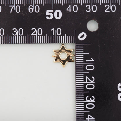 Gold Star of David Pendant,18K Gold Filled Star of David,Silver Star of David Bracelet Necklace for DIY Jewelry Making Supply