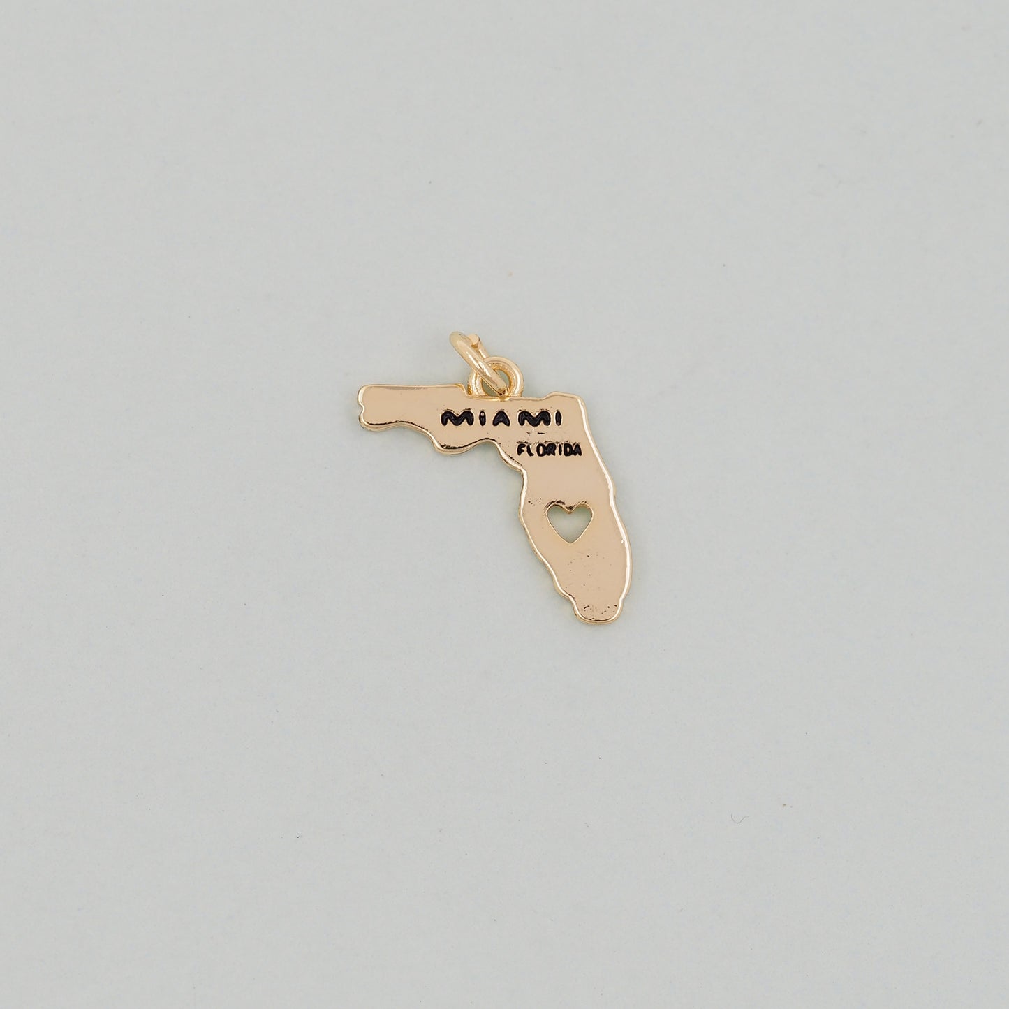 Gold Miami Charms,18K Gold Filled flame Miami Pendant Bracelet Necklace for DIY Jewelry Making Supply