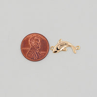 Gold Miami Charms,18K Gold Filled flame Miami Pendant Bracelet Necklace for DIY Jewelry Making Supply